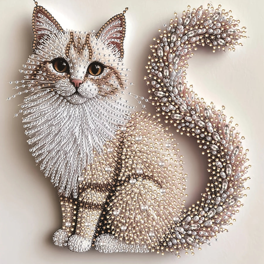 Hush Fluffy Kitten Rhinestone Wall Canvas - Image 2