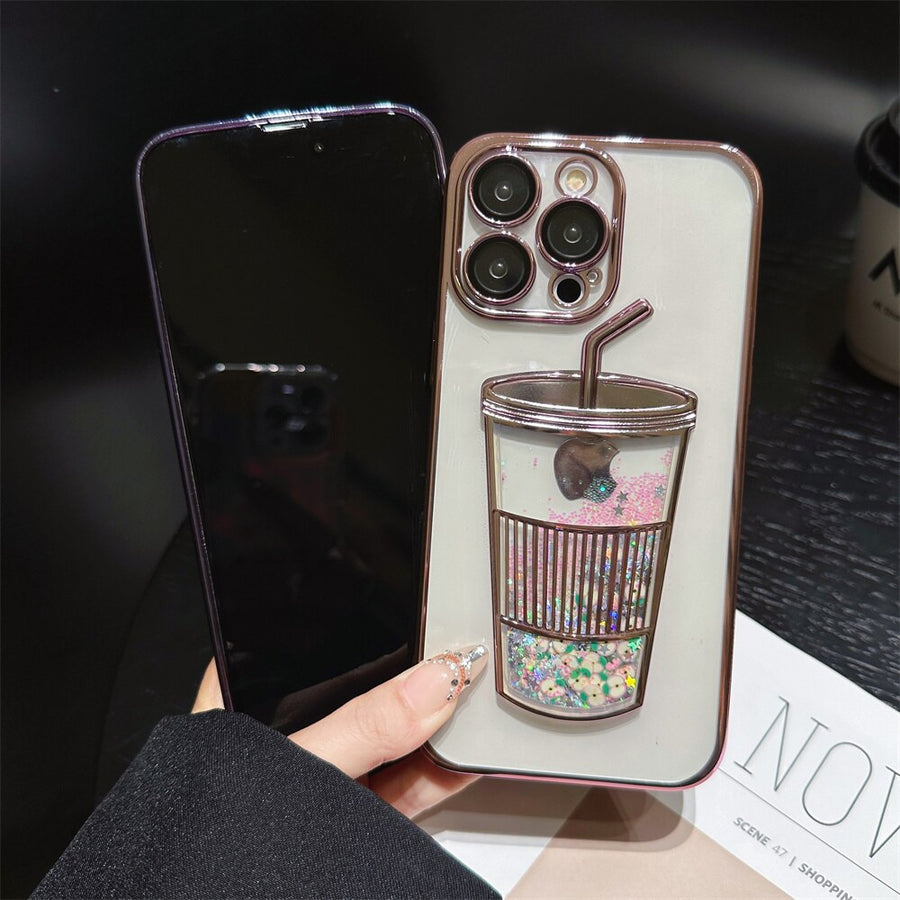 Glitter Star Drink Cup iPhone Case - Image 8