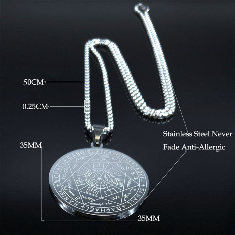 Divine Guardian Seven Archangels Stainless Steel Pendant Necklace - Image 10