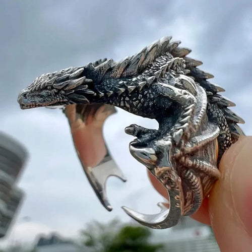 Majestic Dragon Wing Open Ring - Image 0