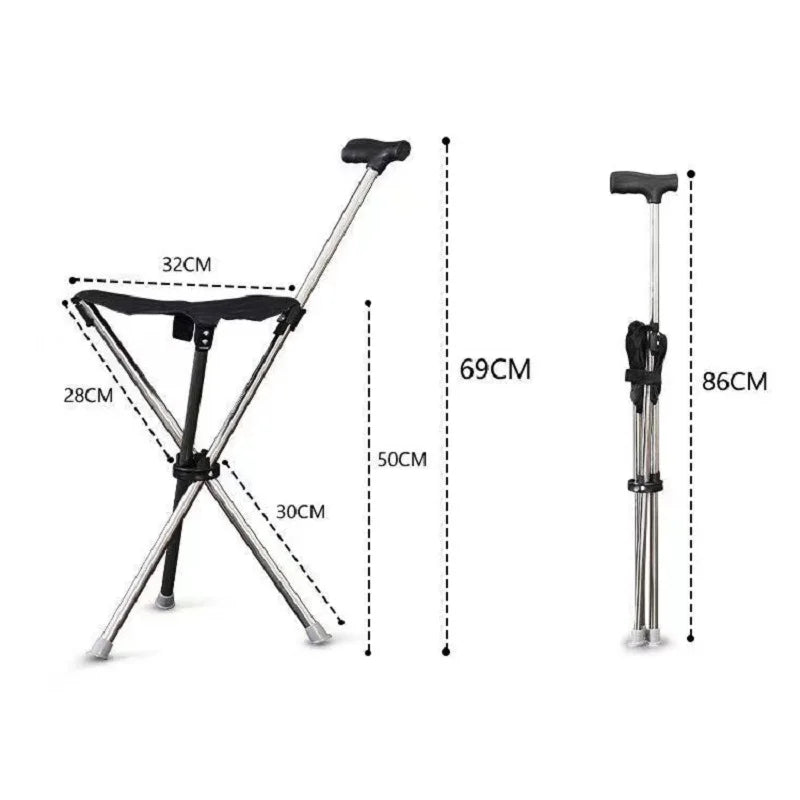 Travel Lift Ultra-Light Foldable Walking Support Stick - Image 6