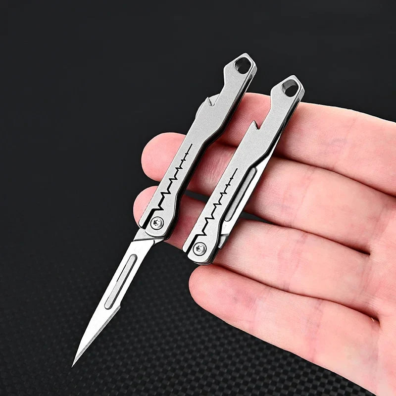Titanium All-Purpose Foldable Sharp Cutter Knife - Image 3