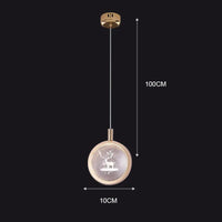 Nordic Crystal Halo Pendant Light - Image 9