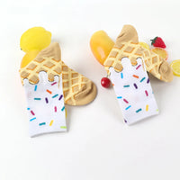 Ice Cream Waffle Pattern Socks - Image 6
