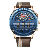 Time Capsule Rotating Calendar Engine Dial Watch - Image 8