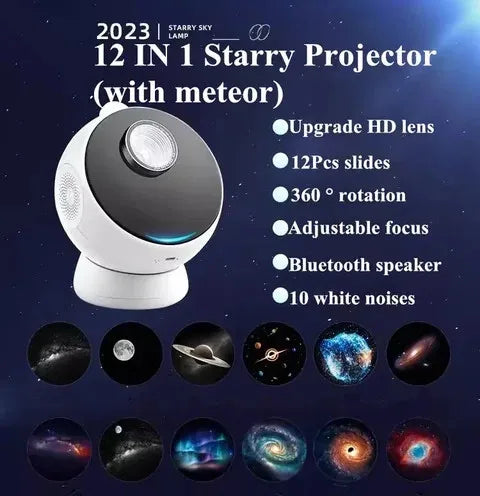 12in1 Shiny Star Meteor Bluetooth Night Projector - Image 10
