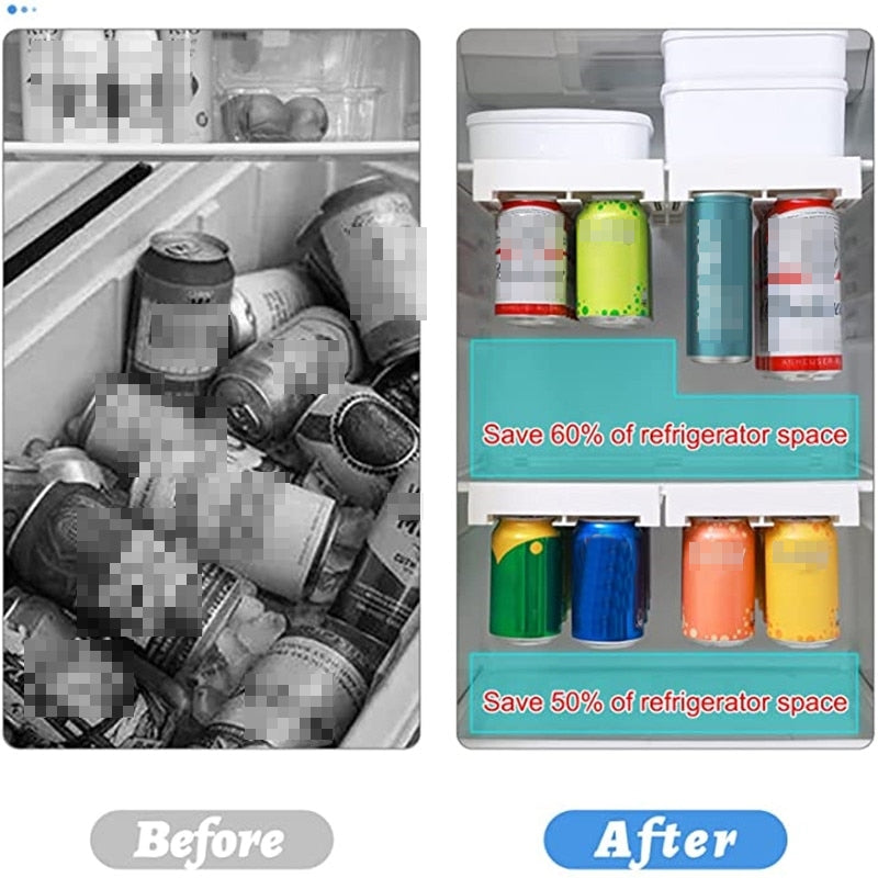 Refrigerator Beverage Organizer Slide Rack - Image 3