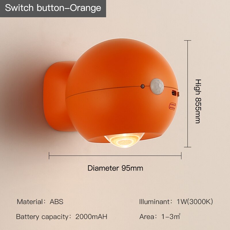 Eye Project Motion Sensor Rechargeable Wall Lamp