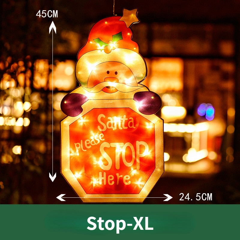 Flashing Christmas Decor Window Hanging Lights - Image 15
