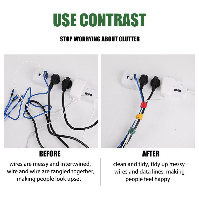 Multicolor Separable Cable Organizer Ties - Image 6