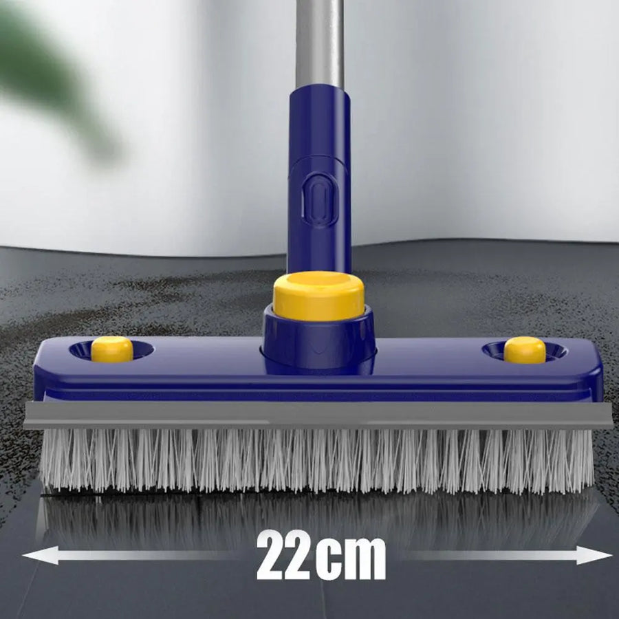 2in1 V-Shaped Long Handle Floor Scrub Edge Cleaner Brush - Image 3