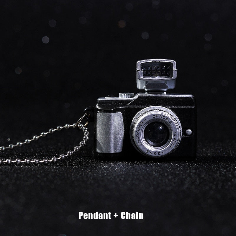 Vintage Camera Shaped Flashlight Necklace