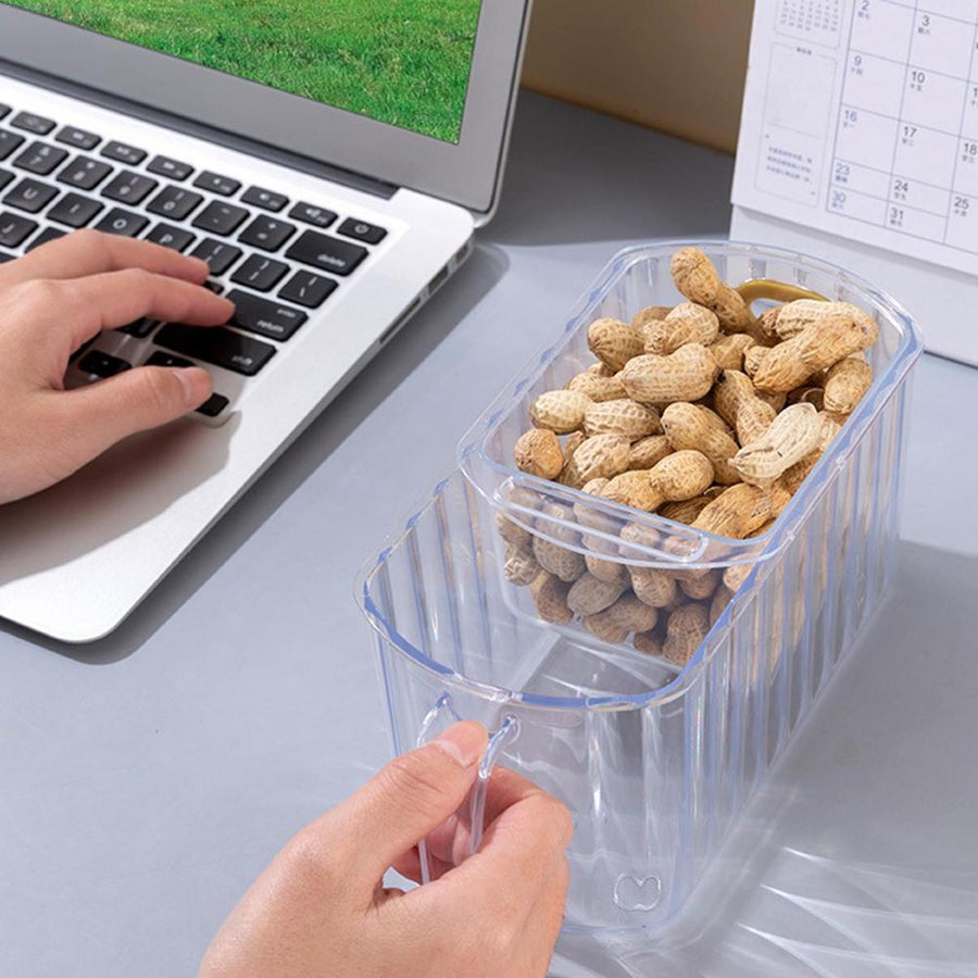 Clear Stack Transparent Double-Layer Basket - Image 1