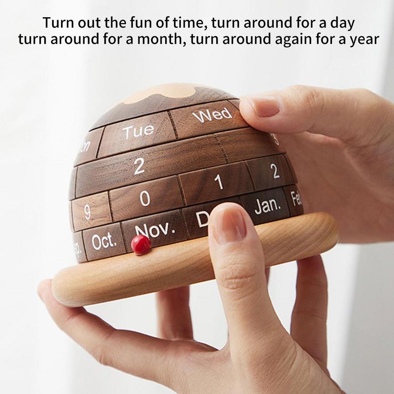 Unique Planet Wooden Table Calendar - Image 5