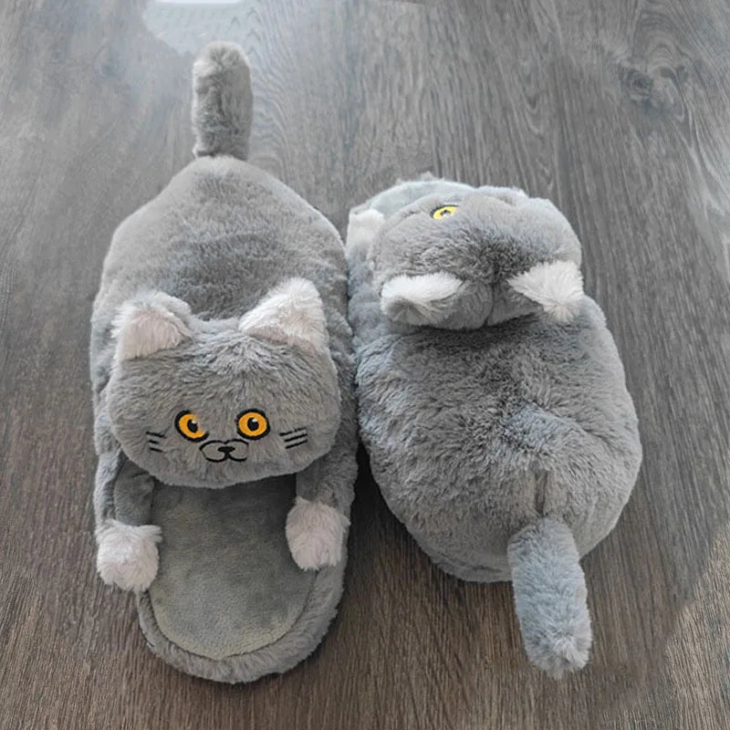 Cuddle Cat Plush Slippers