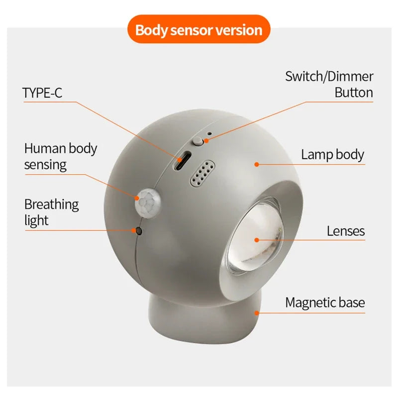 Rotating Mini Magnetic Rechargeable Wall Lamp - Image 4