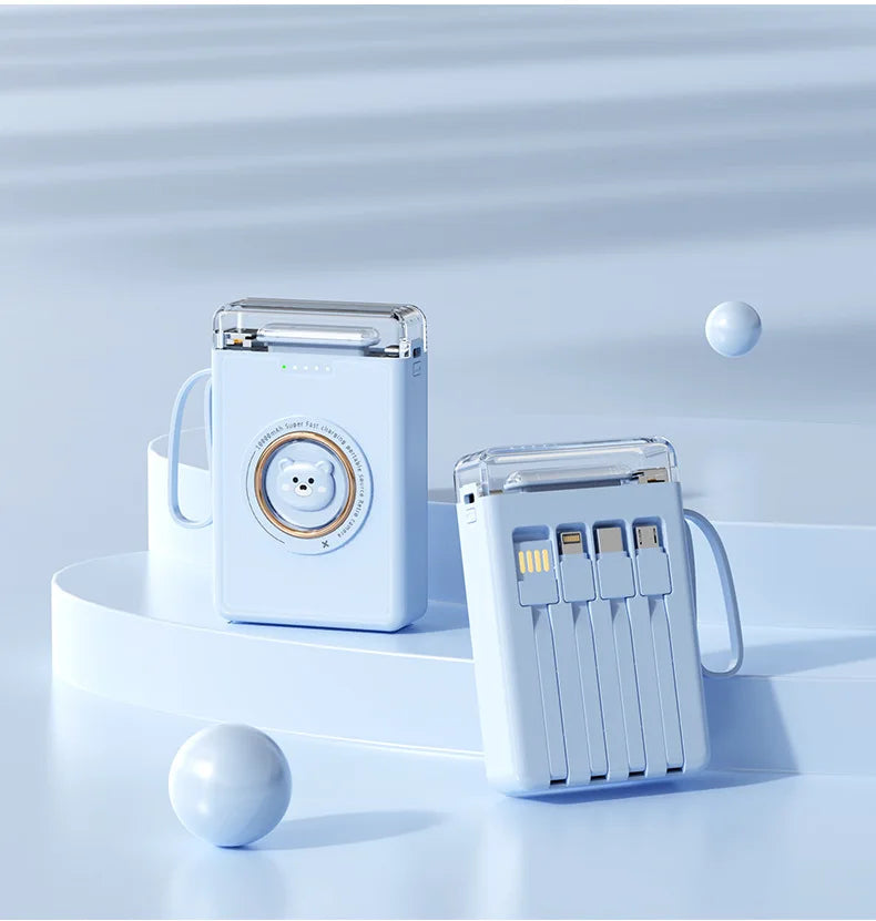 Mini Cute Built-in Cable LED Powerbank - Image 7