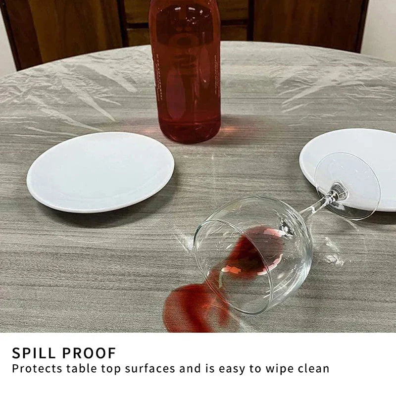 Transparent PVC Waterproof Long Life Protective Table Cover