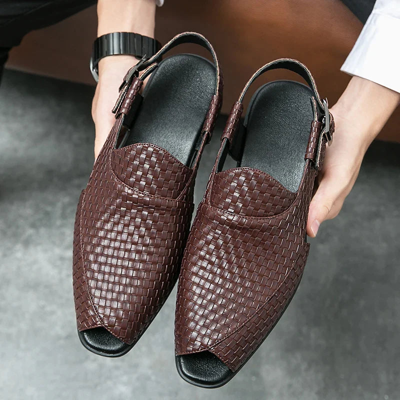 Italian Craft Handmade Solid Leather Sandals - Image 8