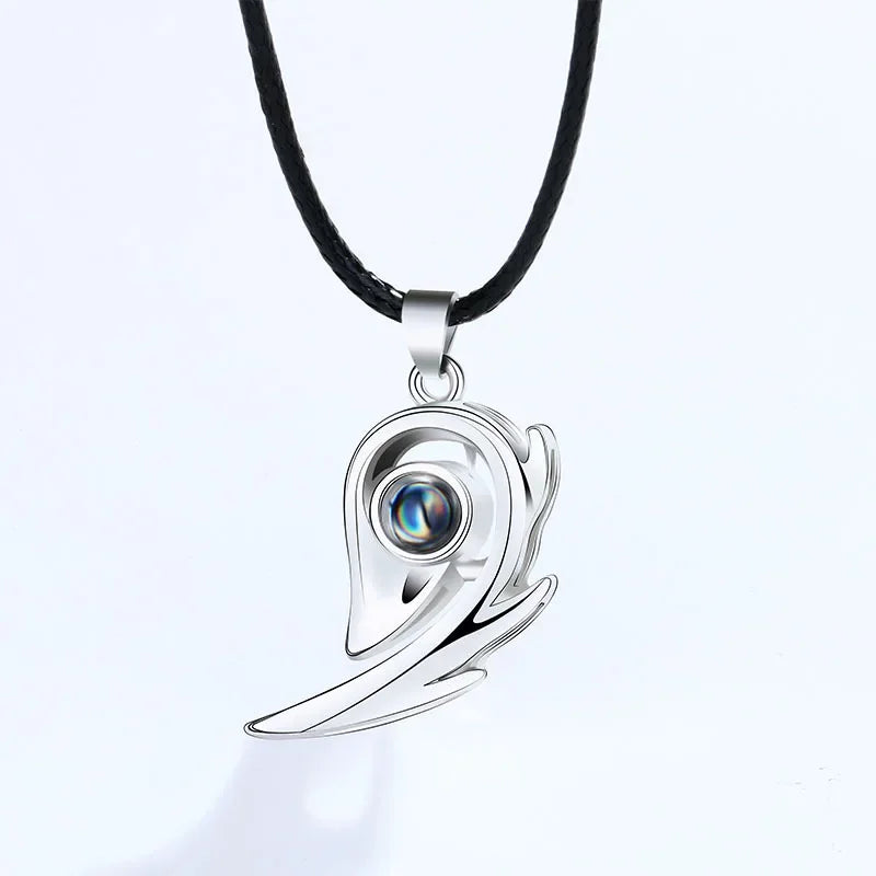 I Love You Magnetic Projection Couple Necklace Set - Image 3