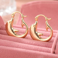 Dolphin Hoop Ocean Inspired Earrings - Image 3