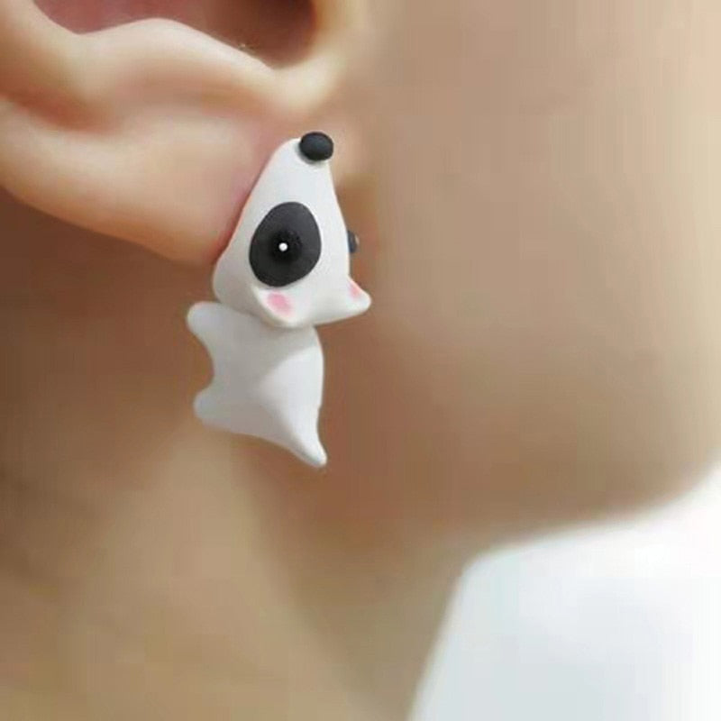 Animal Bite Cartoon Creative Earrings