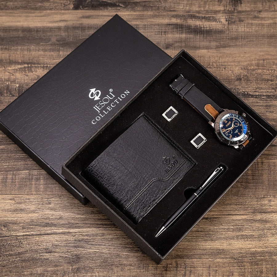 4Pcs Luxury Men Business Watch Gift Set - Image 5