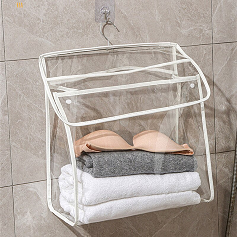 Waterproof Transparent Hanging Bathroom Organizer Bag - Image 1