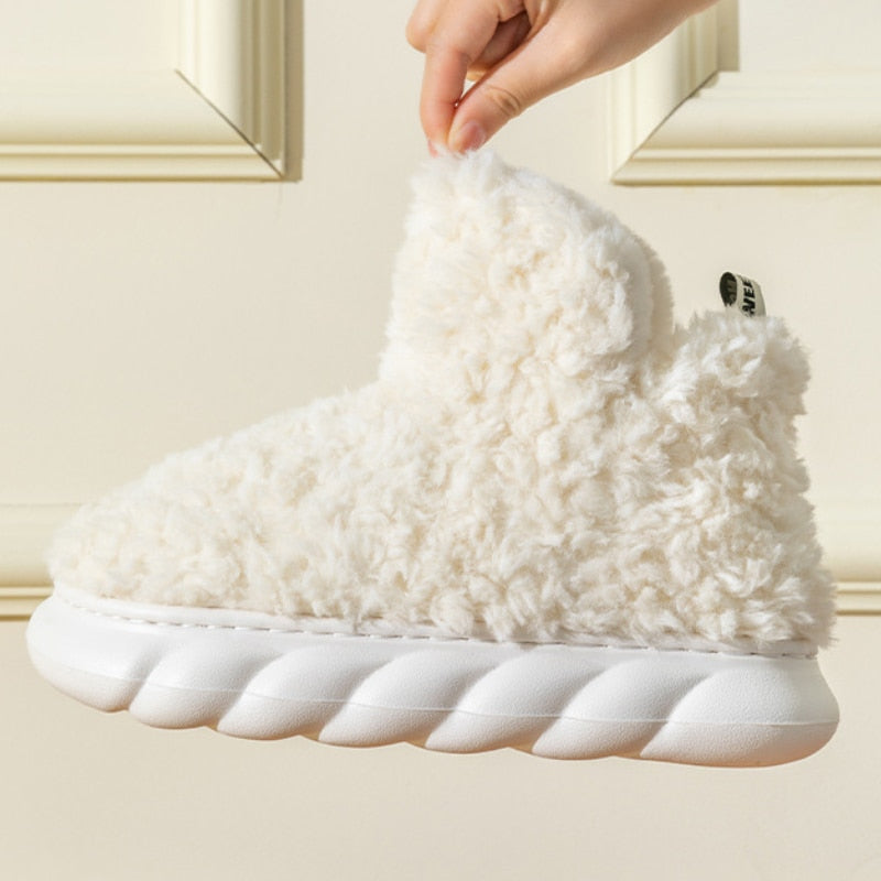 Fluffy Cozy Woman Warm Home Boots - Image 7