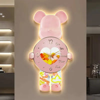 Glowing Star Bear LED Wall Clock - Image 1