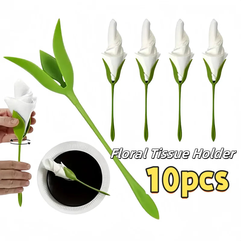 Lily Flower Napkin Tissue Holder Set - Image 4