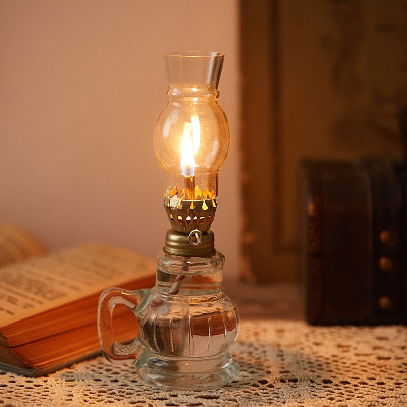 Vintage Kerosene Oil Lamp - Image 0