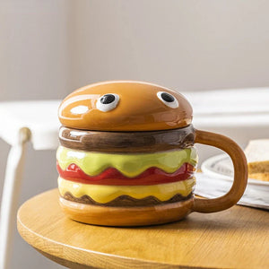 Yummy Hamburger-Shaped Ceramic Hamburger Mug - Image 0