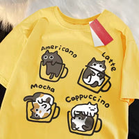 Cat Coffee Lover Funny T-Shirt - Image 10