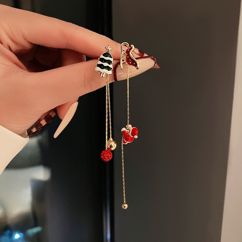 Creative Happy Christmas Time Earrings - Image 2