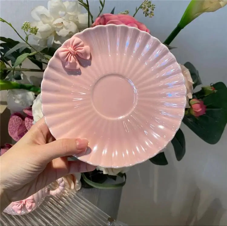 Pastel Bowknot Ribbed Teacup - Image 5