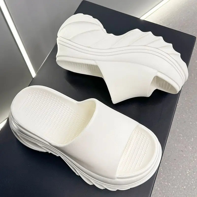 High Heel Soft Sole Platform Slippers - Image 9