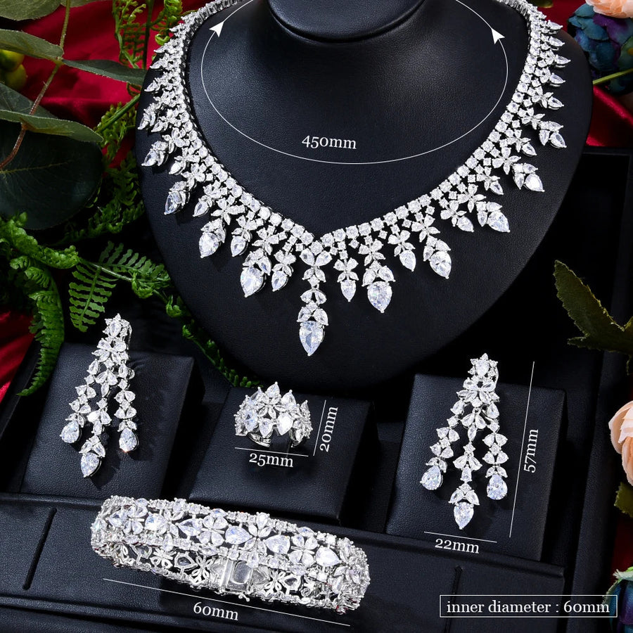 Zircon Crystal Turquoise Luxury African Jewelry Gift Set - Image 6