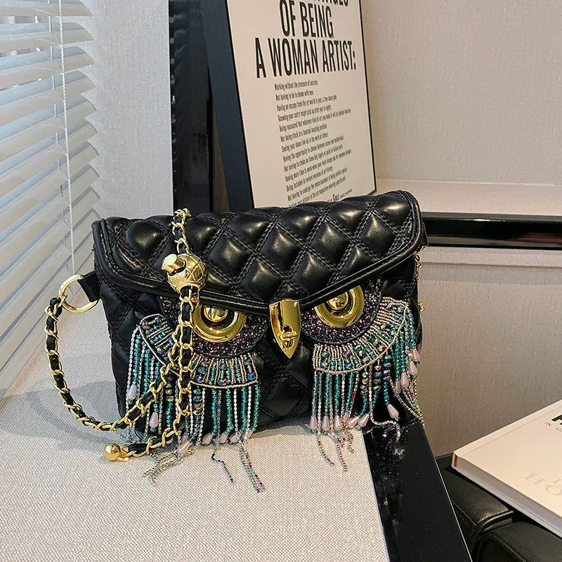 Night Owl Glitter Shoulder Bag - Image 5