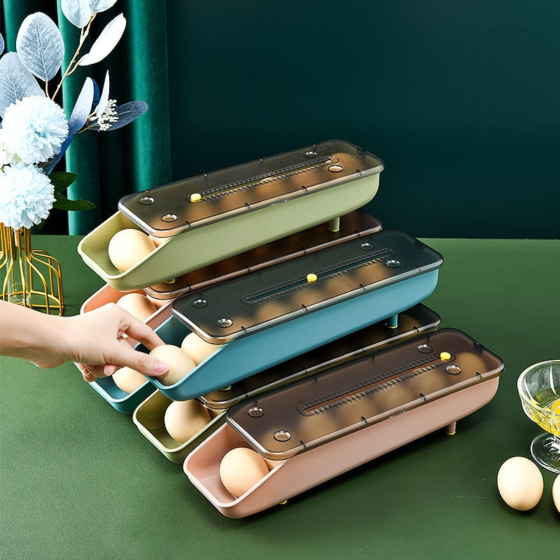 Automatic Stackable Refrigerator Egg Storage Box - Image 7