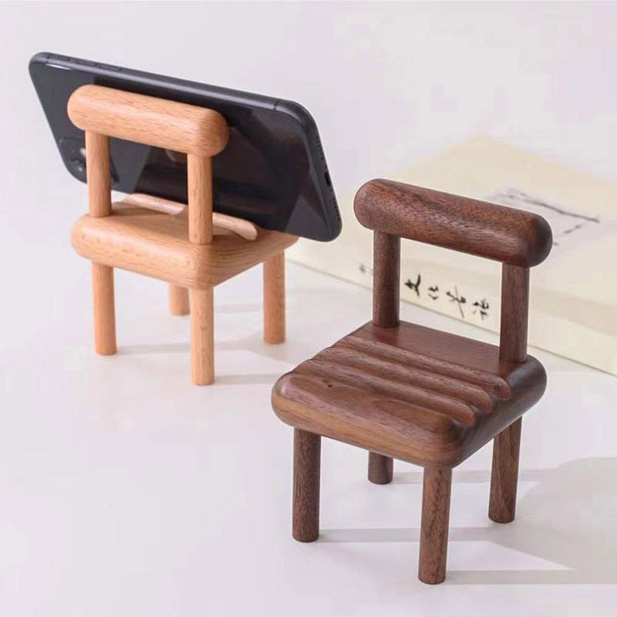 Vintage Wooden Chair Phone Stand - Image 0