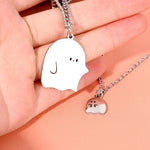 Cute Little Ghost Couple Necklace