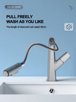 Futuristic Rotating European Pull Out Faucet