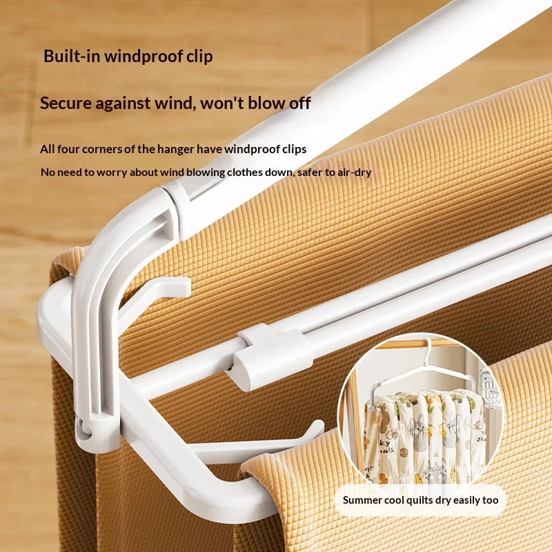 Fold Away Extendable Laundry Hanger Rack - Image 4