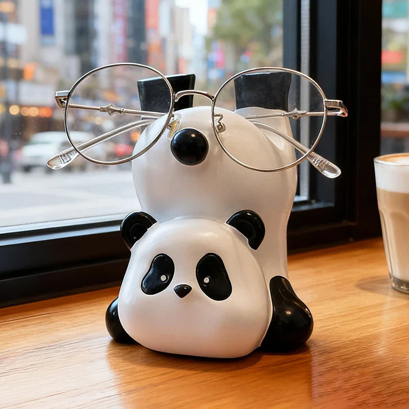 Upside Down Panda Eyeglass Holder - Image 1
