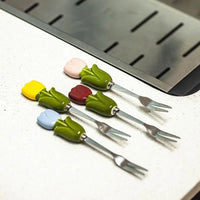 Tulip Bloom Dessert Fork Set - Image 1