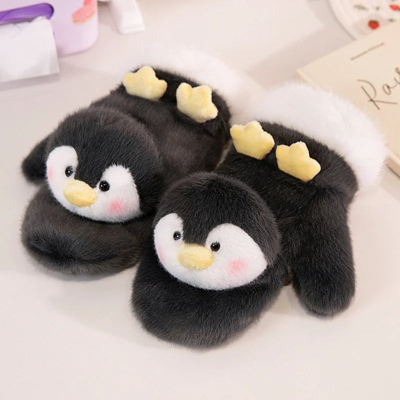 Cute Plush Cartoon Animals Soft Warm Gloves - Image 11