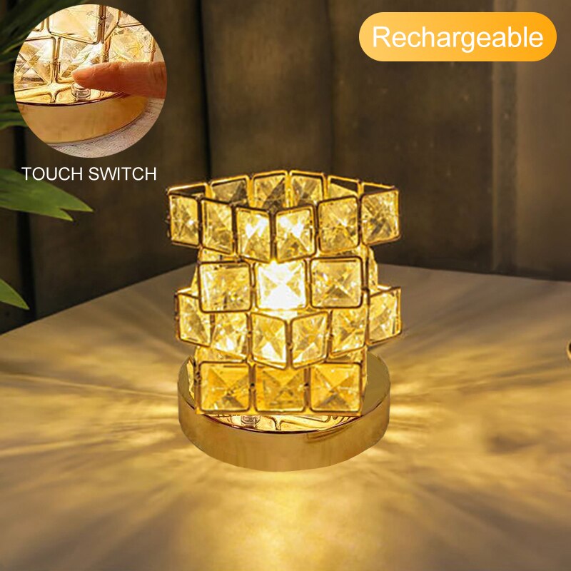 Crystal Room Mood Ambient Geo Shimmer Cube Light - Image 1