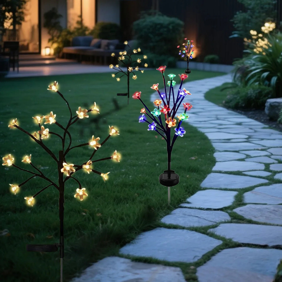 Sakura Tree Solar Flower Pathway Outdoor Lights · Mavigadget