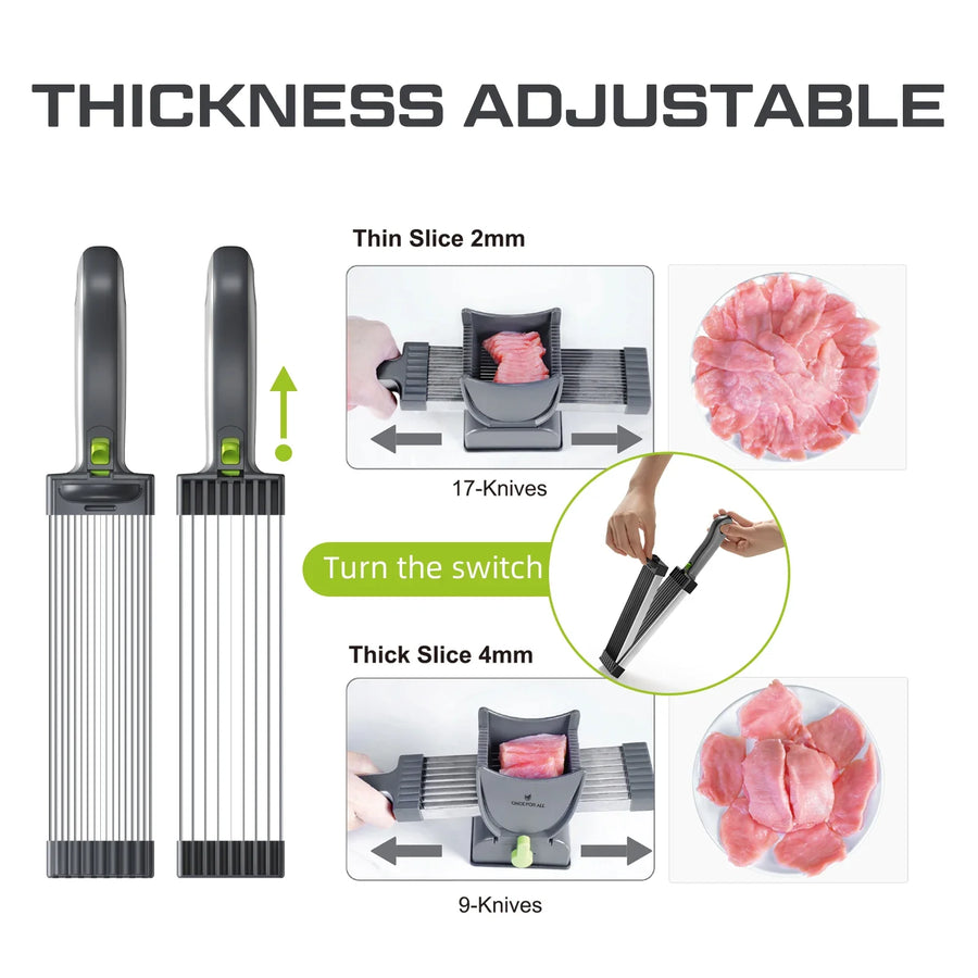 Multifunctional Stainless Steel Manual Meat Cutter Tool - Image 5